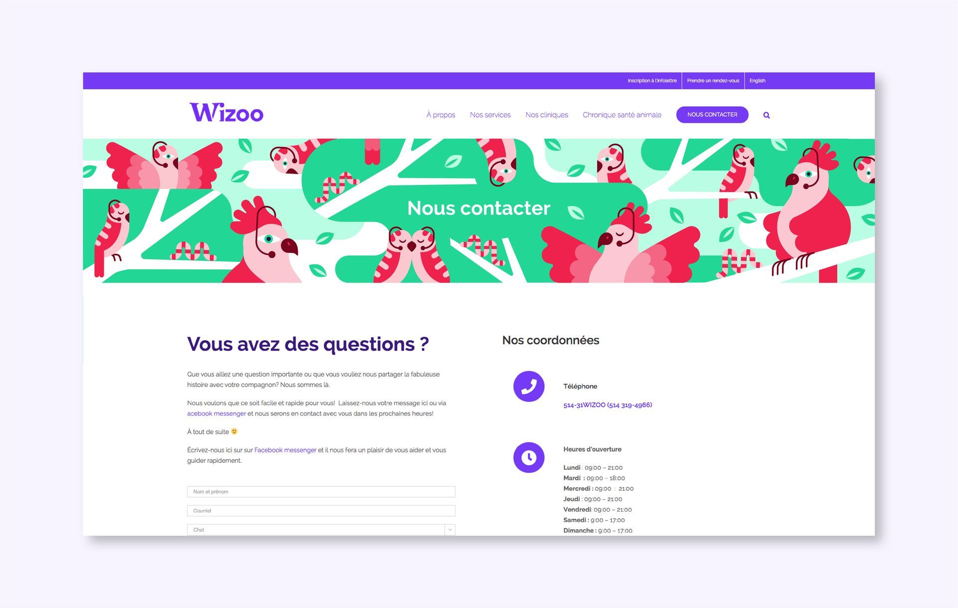 Wizoo. Brand illustrations for veterinary practice