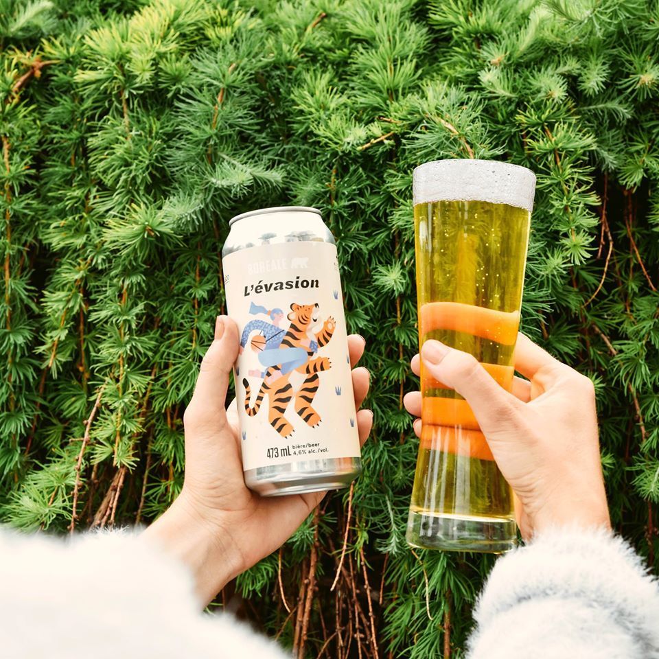 Boreal. Illustration for L'evasion beer packaging