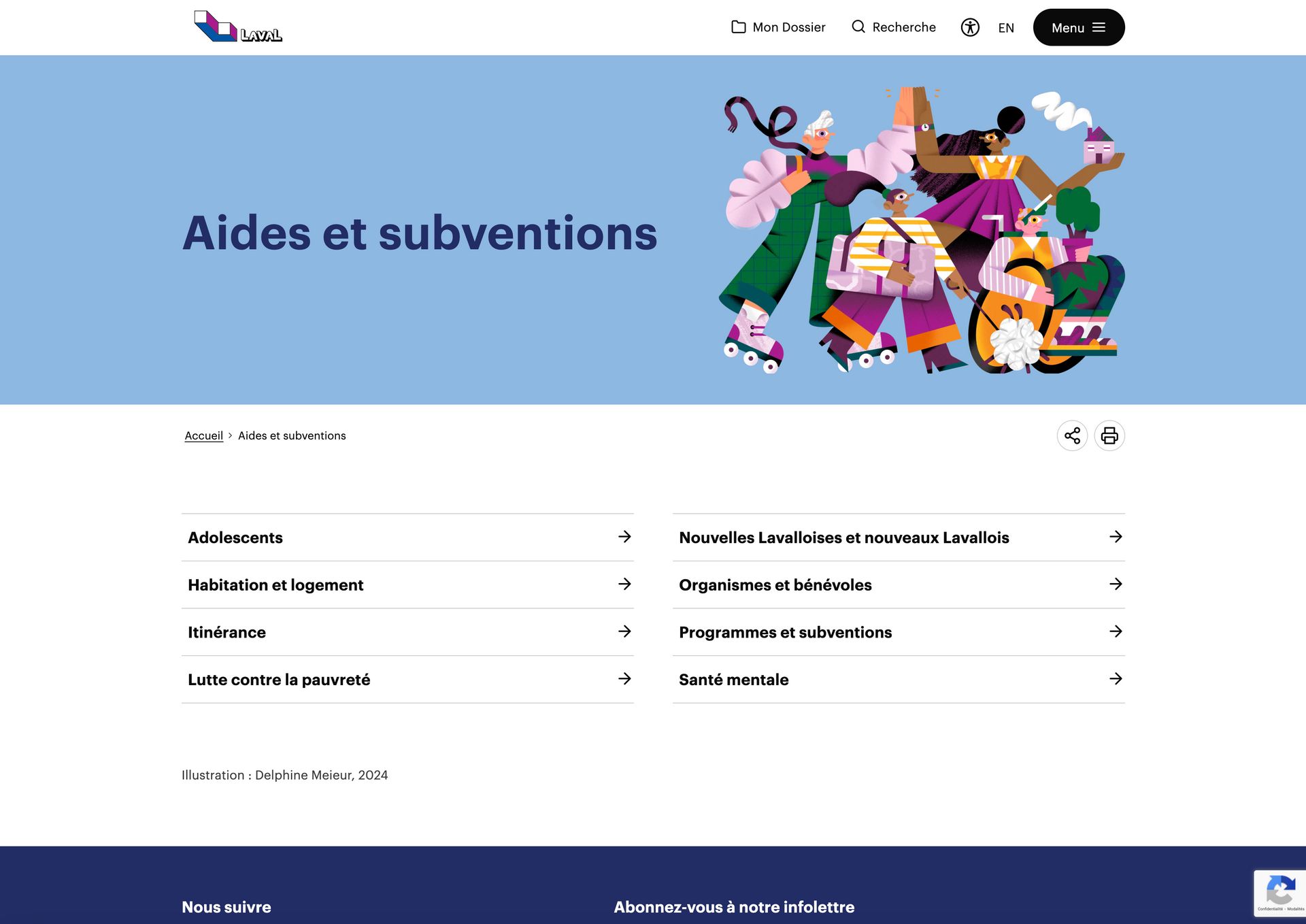 Laval. Illustrations for Laval's new website