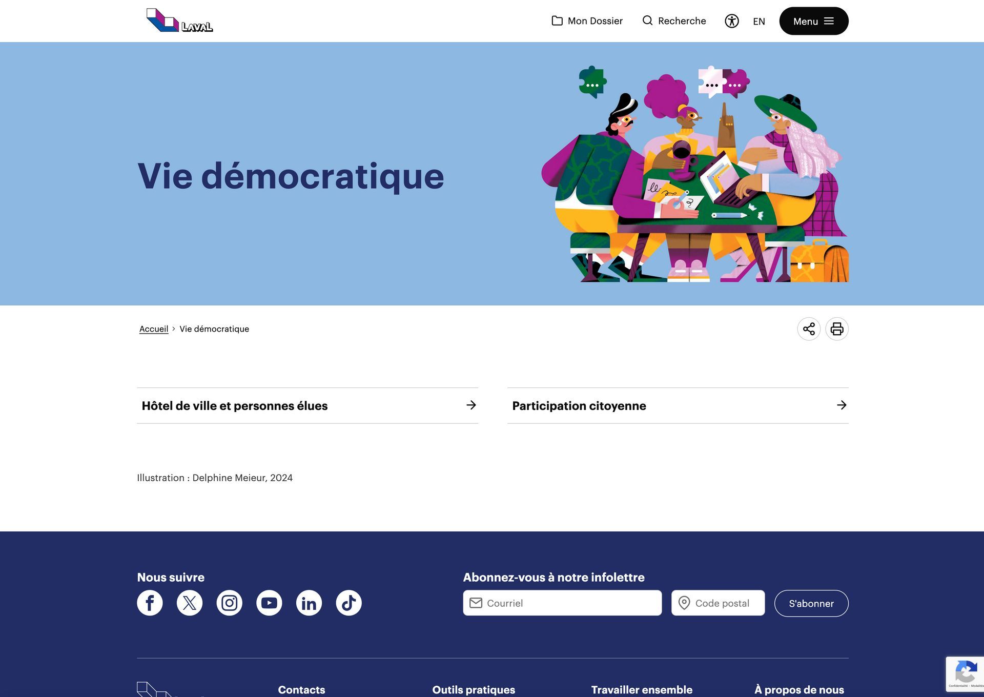 Laval. Illustrations for Laval's new website