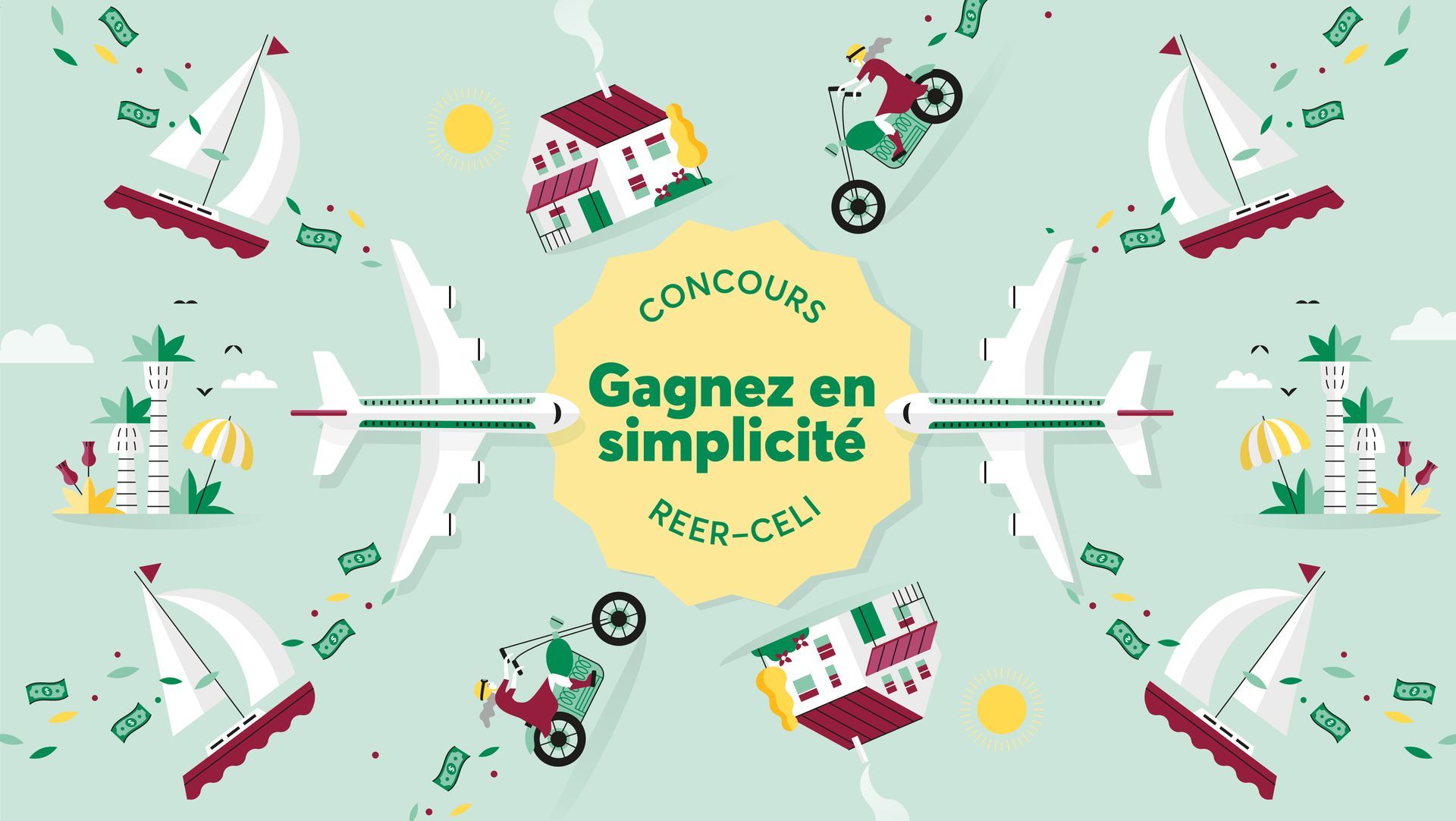 Desjardins. Illustrations for a advertising campaign about REER