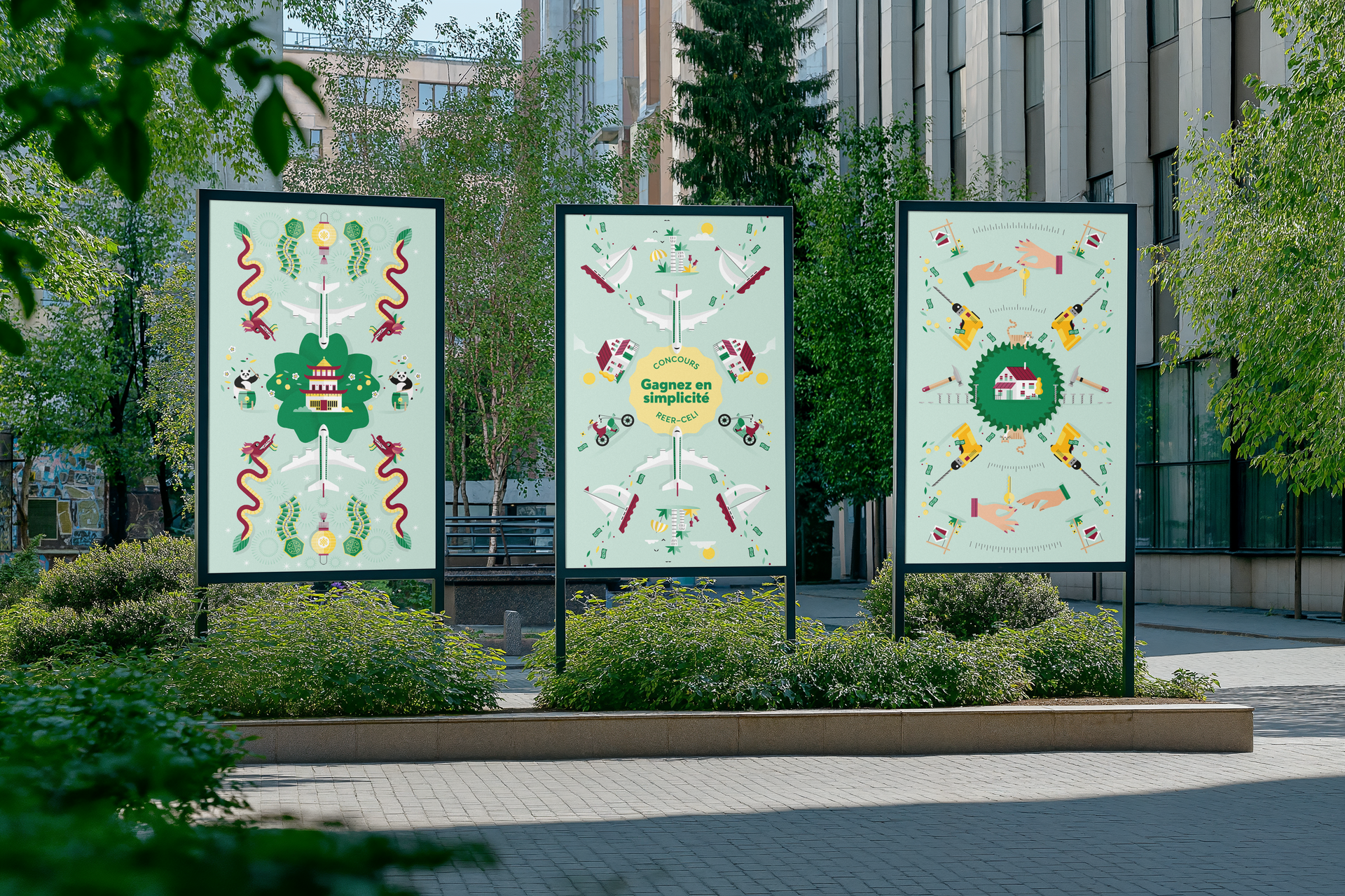 Desjardins. Illustrations for a advertising campaign about REER