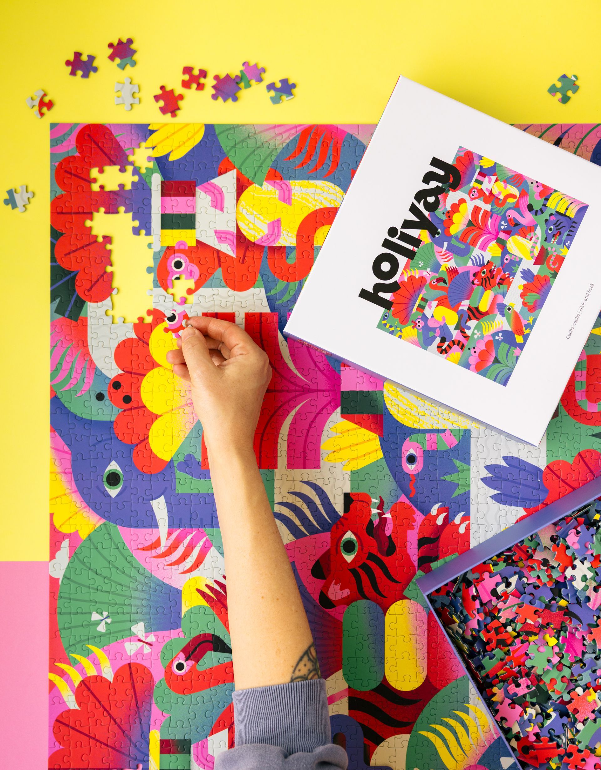 Holiyay. Illustration for a puzzle