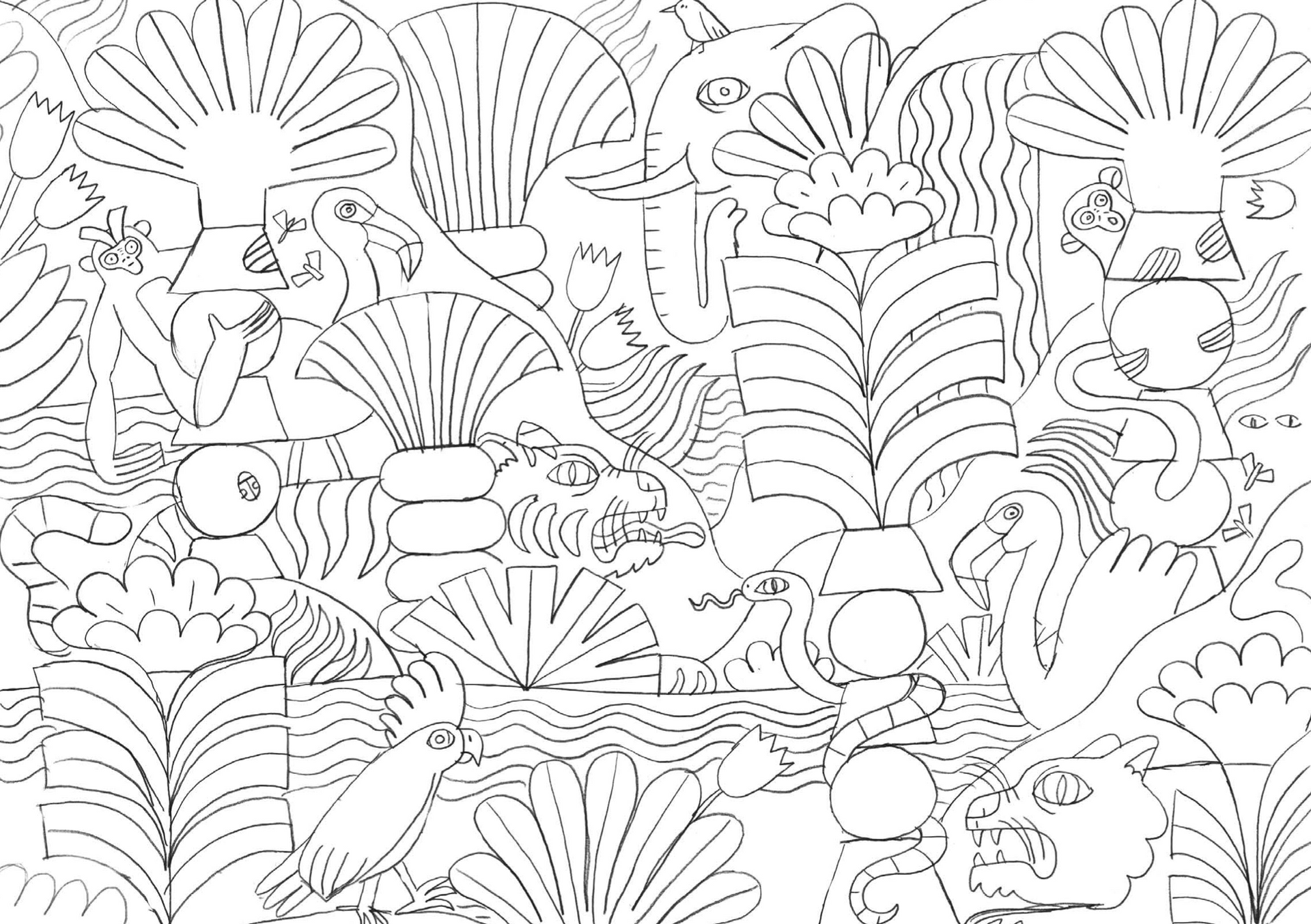 Holiyay. Illustration for a puzzle
