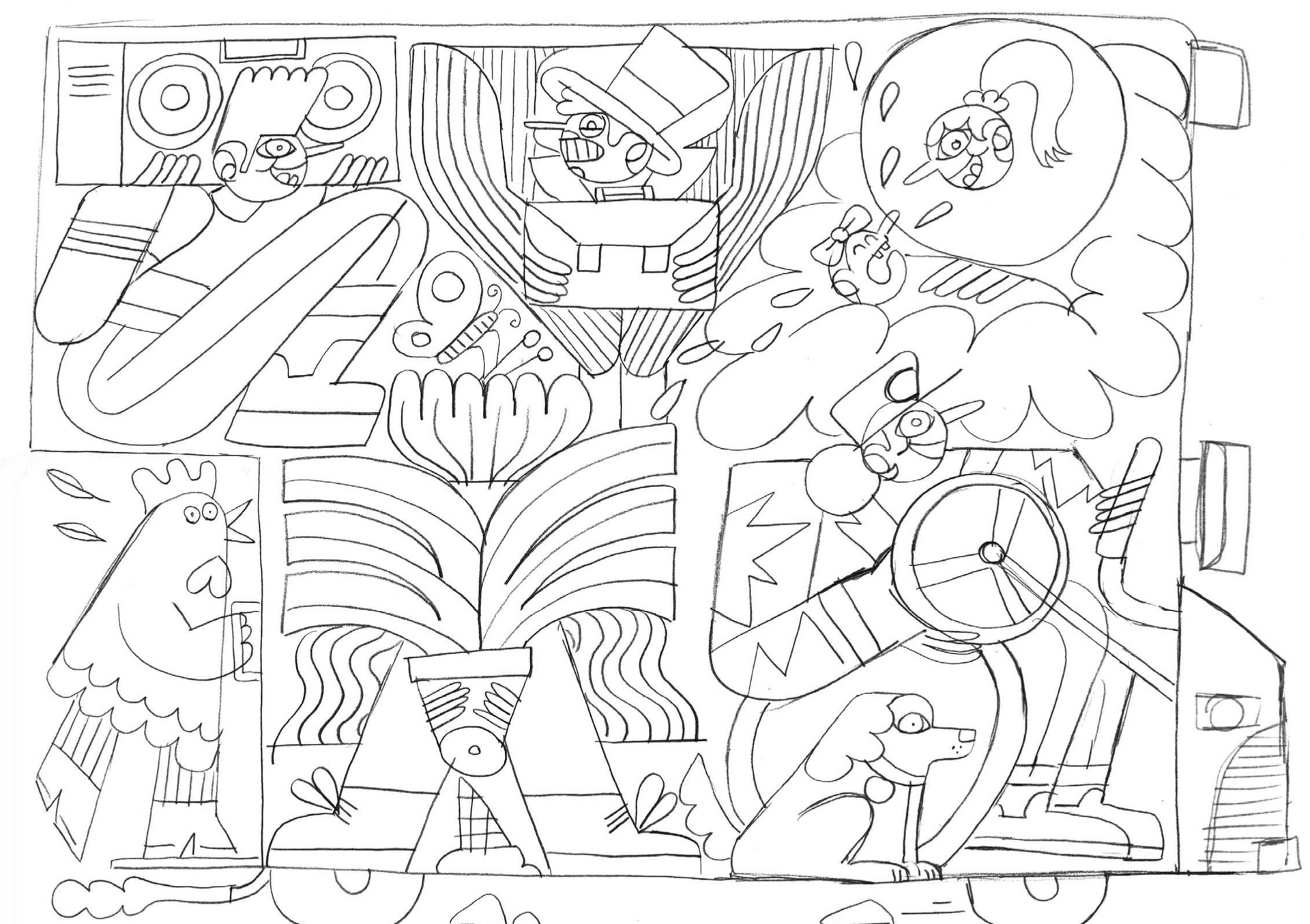 Holiyay. Illustration for a puzzle