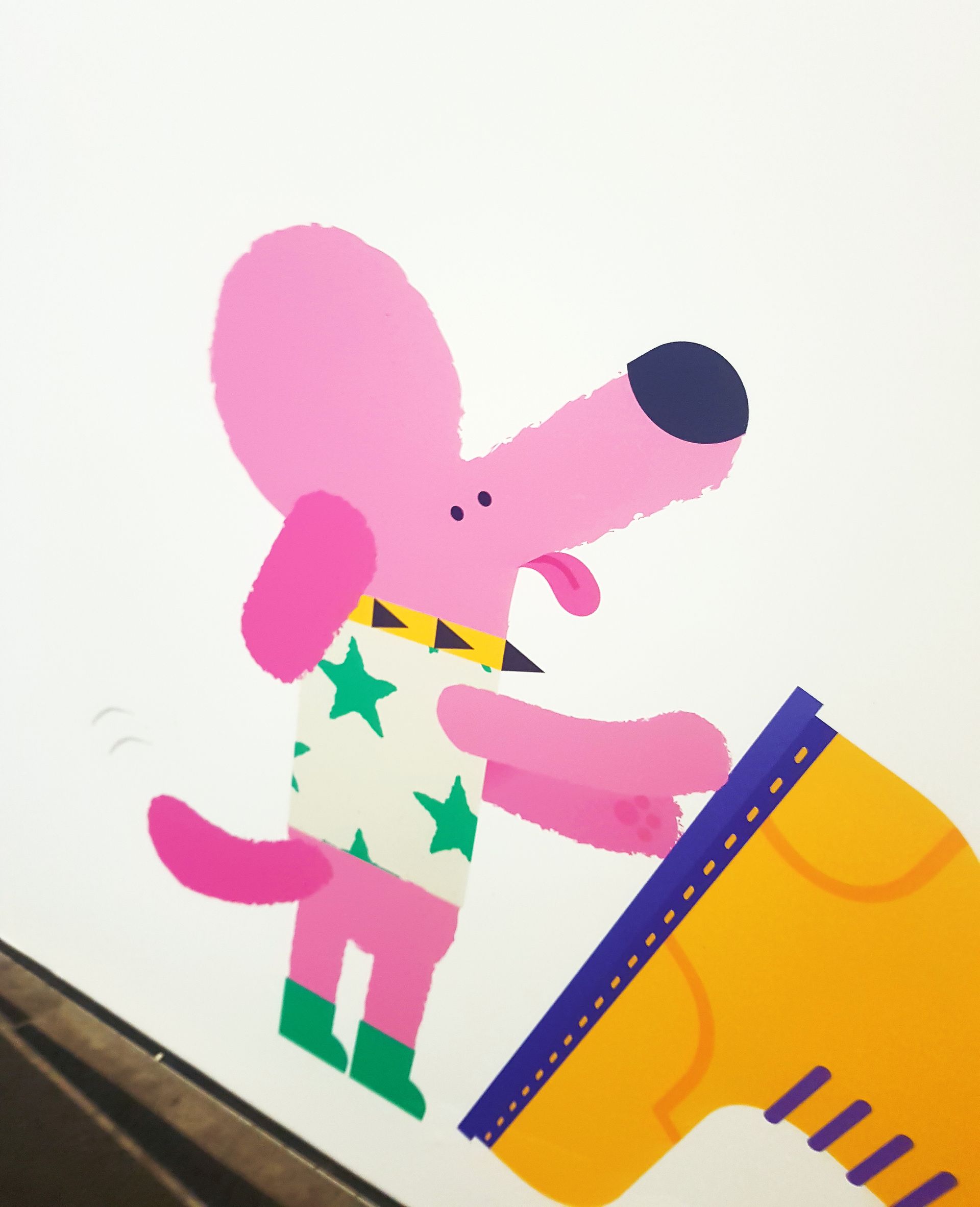 Palais des congres. Illustrations for a mural hallway