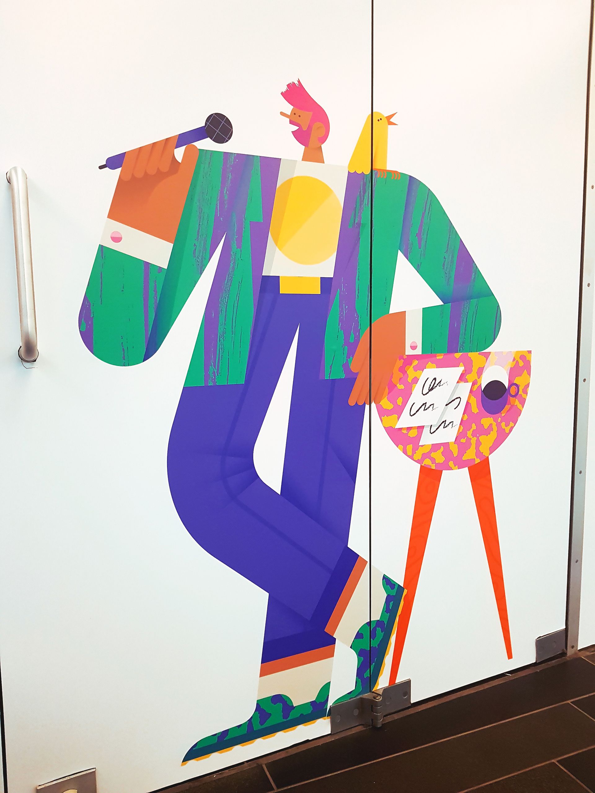 Palais des congres. Illustrations for a mural hallway