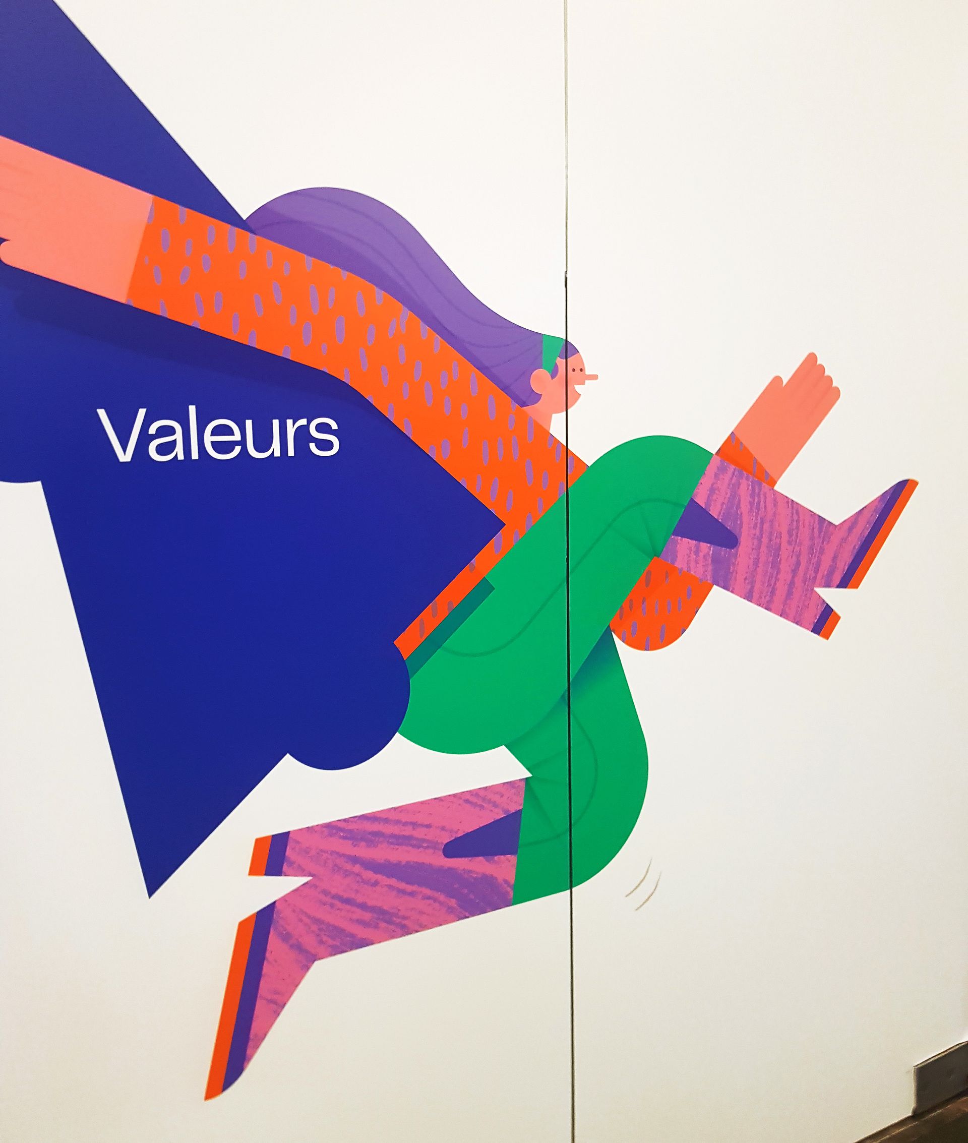 Palais des congres. Illustrations for a mural hallway