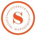 Orange circle logo with 