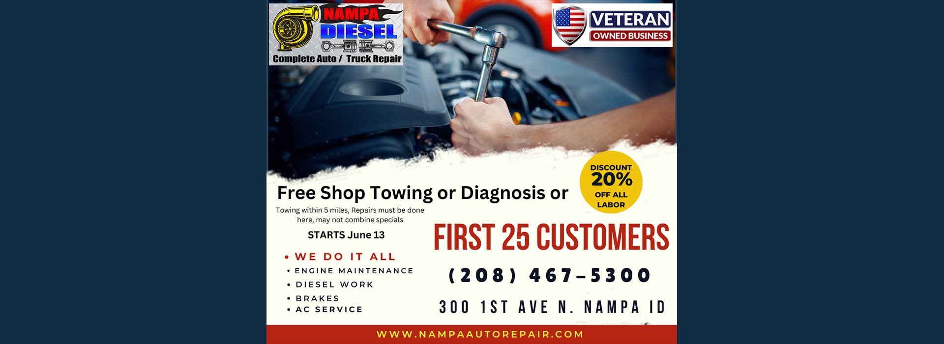 Slider image | Nampa Auto Repair & Diesel