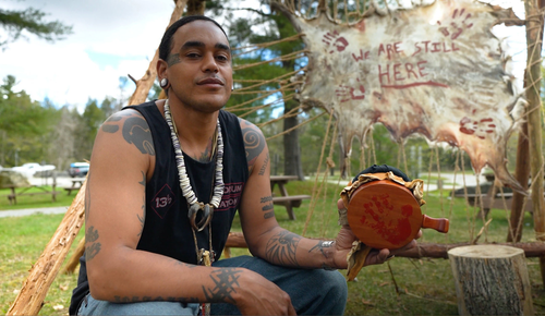 Andre Strongbearheart Gaines Jr. at the Eastern Woodlands Homesite