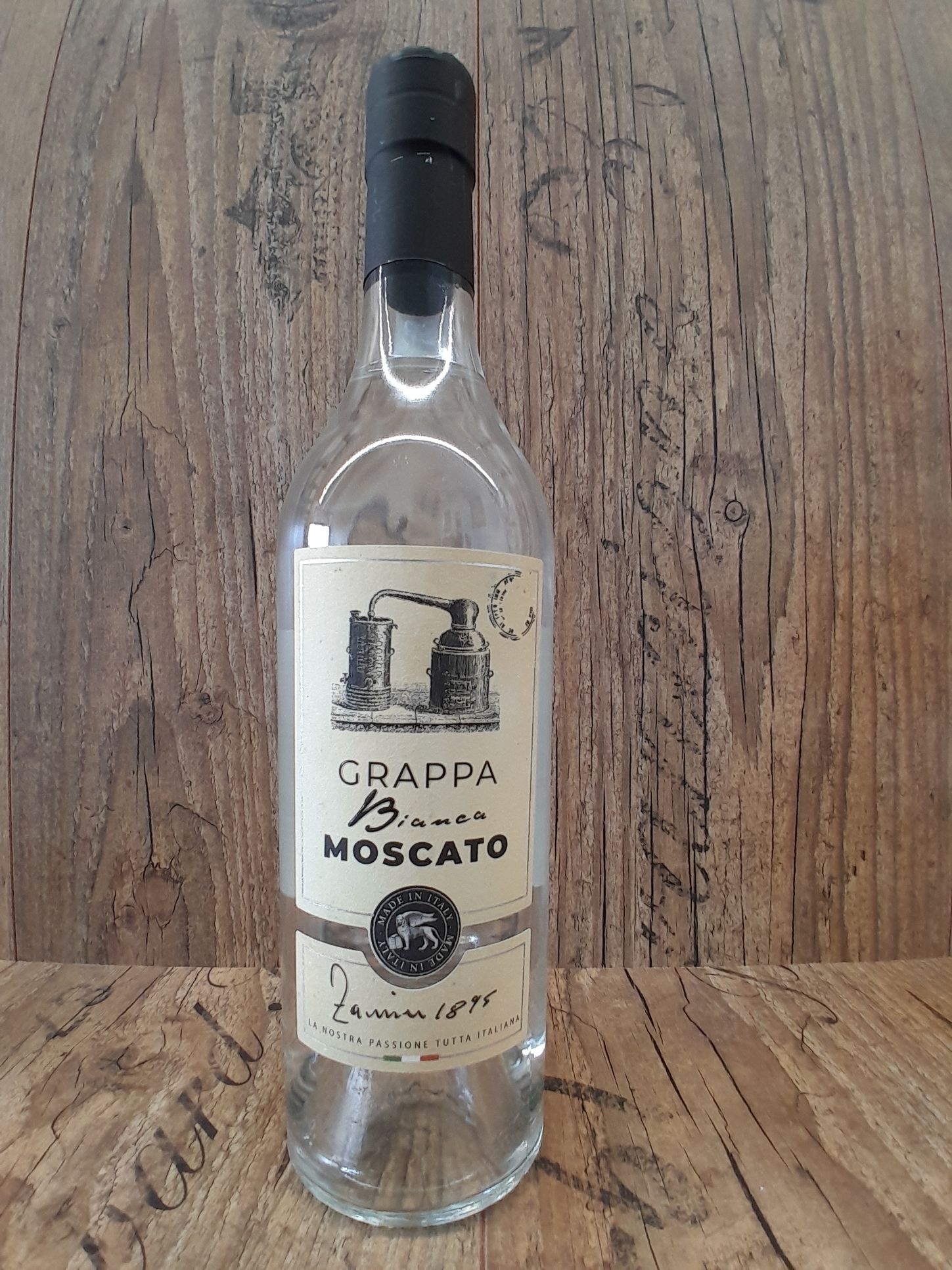 Grappa bianca Moscato