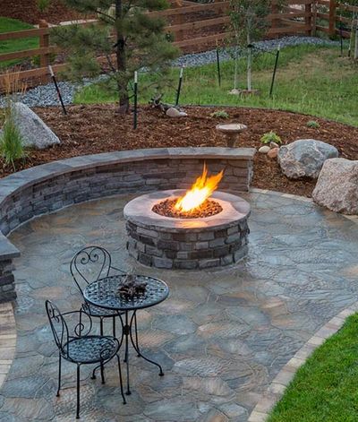 Retaining Walls Seating And, Retaining Wall Fire Pit Area