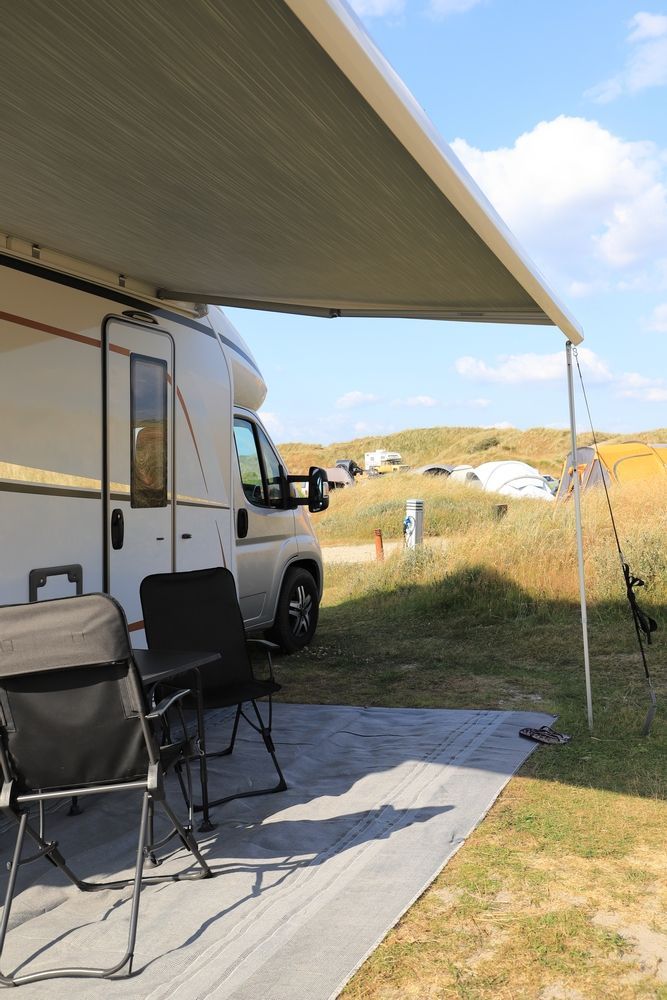 Motorhome With Awning Extended — Total Caravan Repairs in Nabiac, NSW