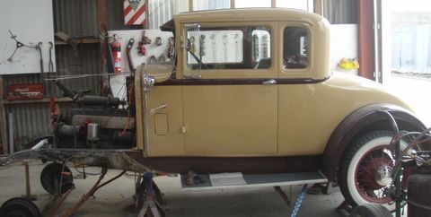 Before vintage car is repaired