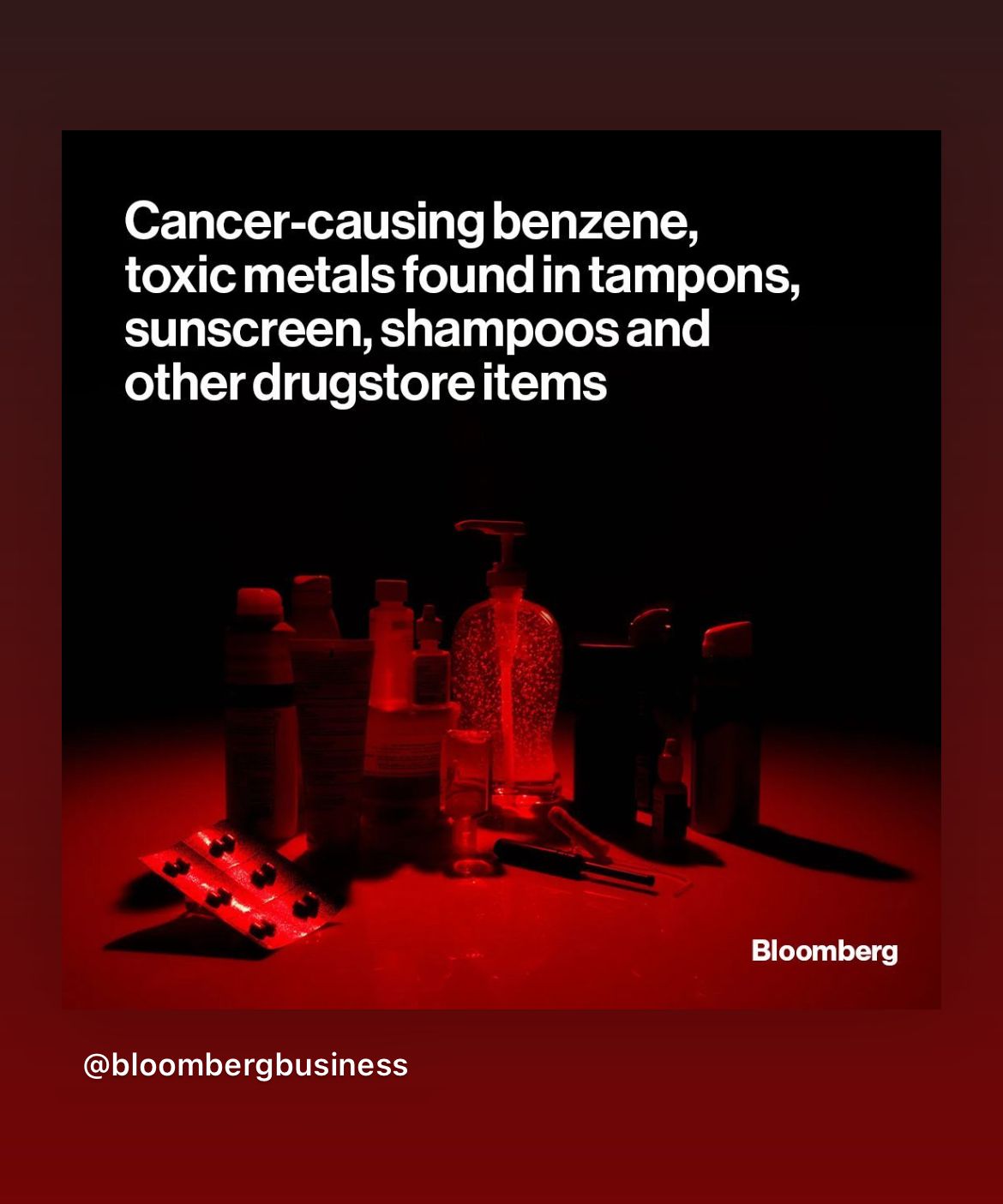 Cancer causing benzene, toxic metals found in tampons, sunscreen, shampoos and other drugstore items: Problems With Synthetic Cosmetics
