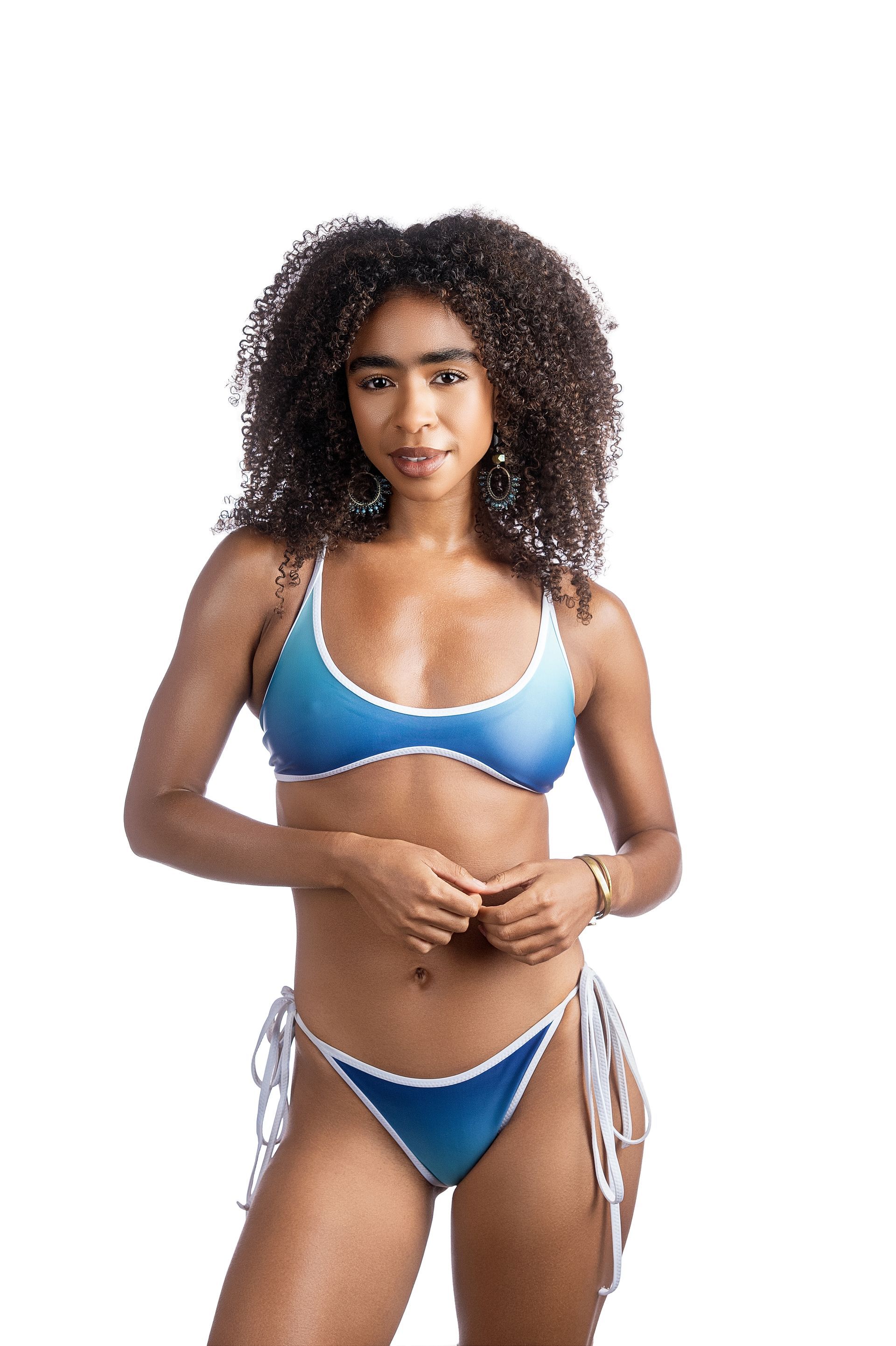 Blue Hole Bound Up Top - Handmade & Sustainable