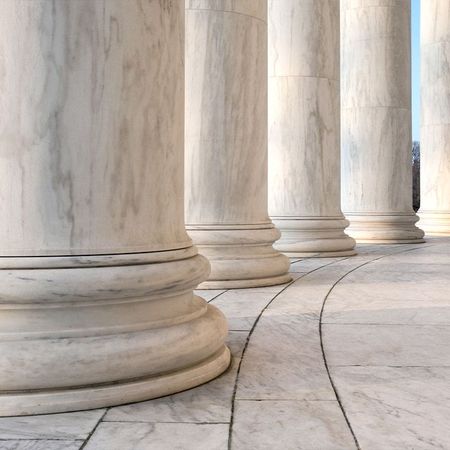 courthouse marble columns in a row