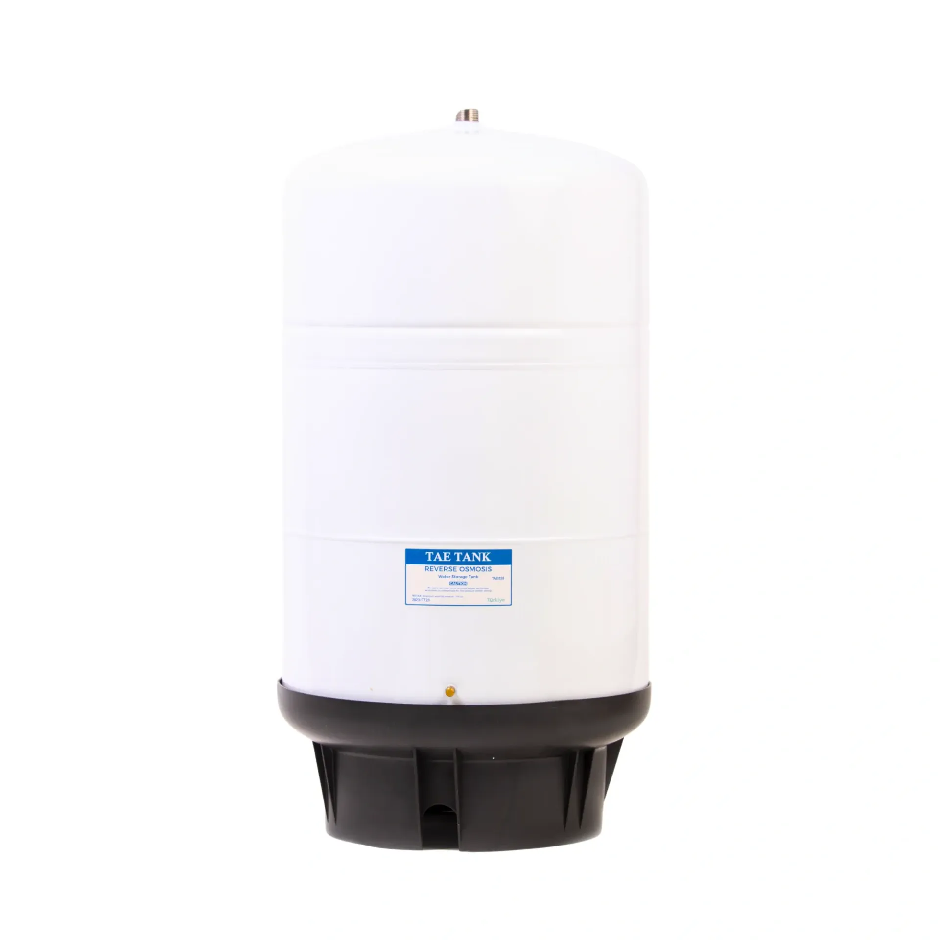 Réservoir sous pression blanc et noir pour le stockage de l'eau.