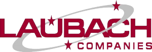 The maroon "LAUBACH COMPANIES" logo with three maroon stars and a silver swoosh against a white background.