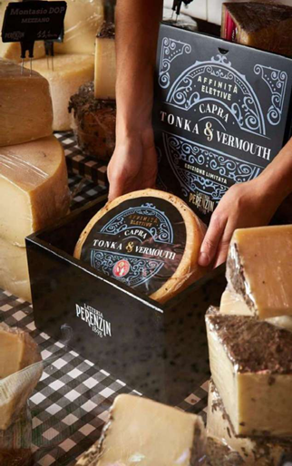 Formaggio di capra Tonka & Vermouth tra le mani