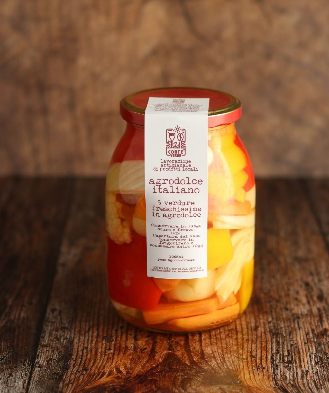 vaso di giardiniera agrodolce italiano