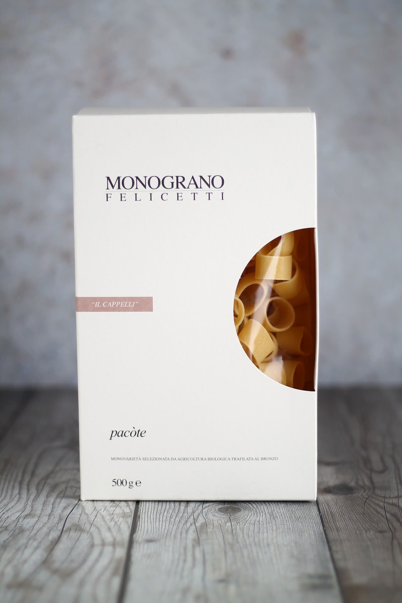 Confezione di pasta con grano Senatore Cappelli