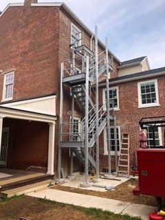 Brick House Outdoor Stairs — Paradise, PA — Stoltzfus Welding & Rental