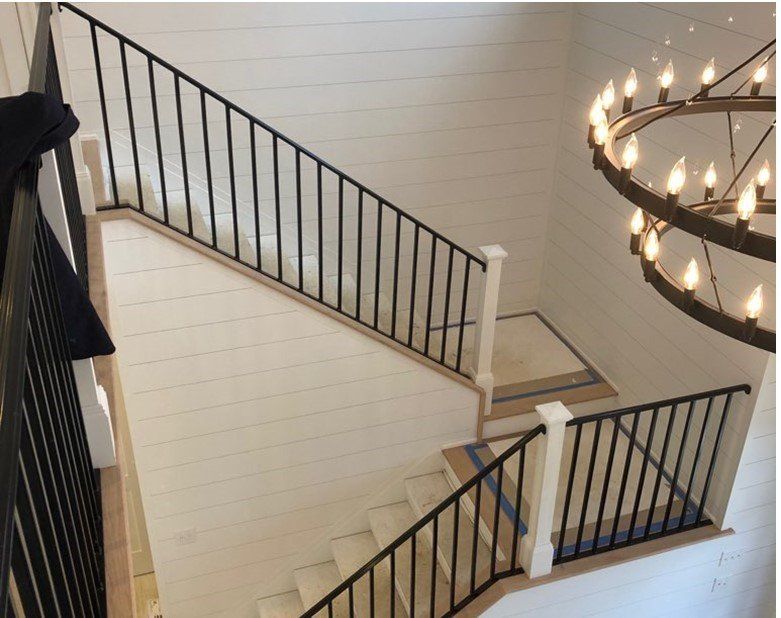 Black Rails Installed for Stairs — Paradise, PA — Stoltzfus Welding & Rental
