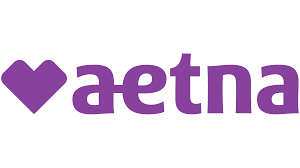 Purple Aetna logo with heart icon