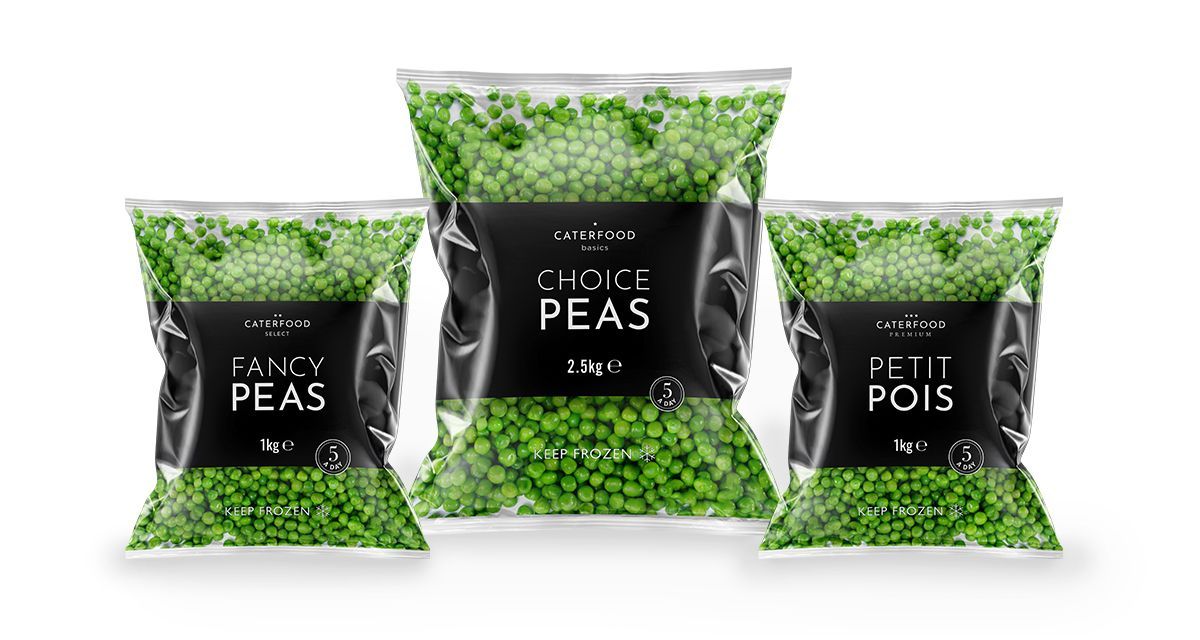 Caterfood Collection peas - Caterfood Basics, Caterfood Select and Caterfood Premium. 