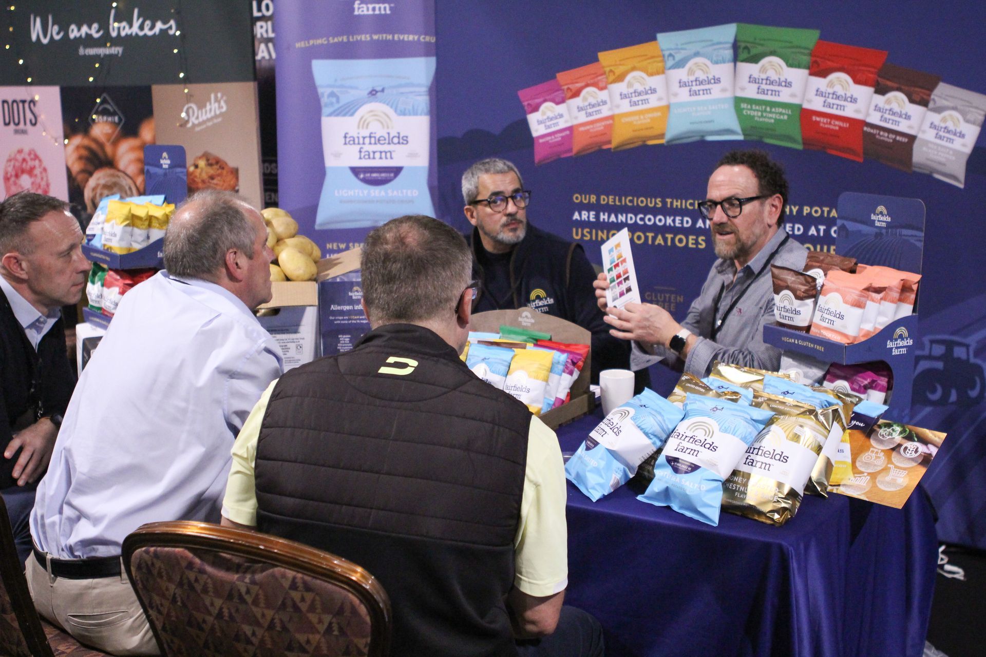 Fairfields crisps attending the supplier rotation at the CFBG winter conference