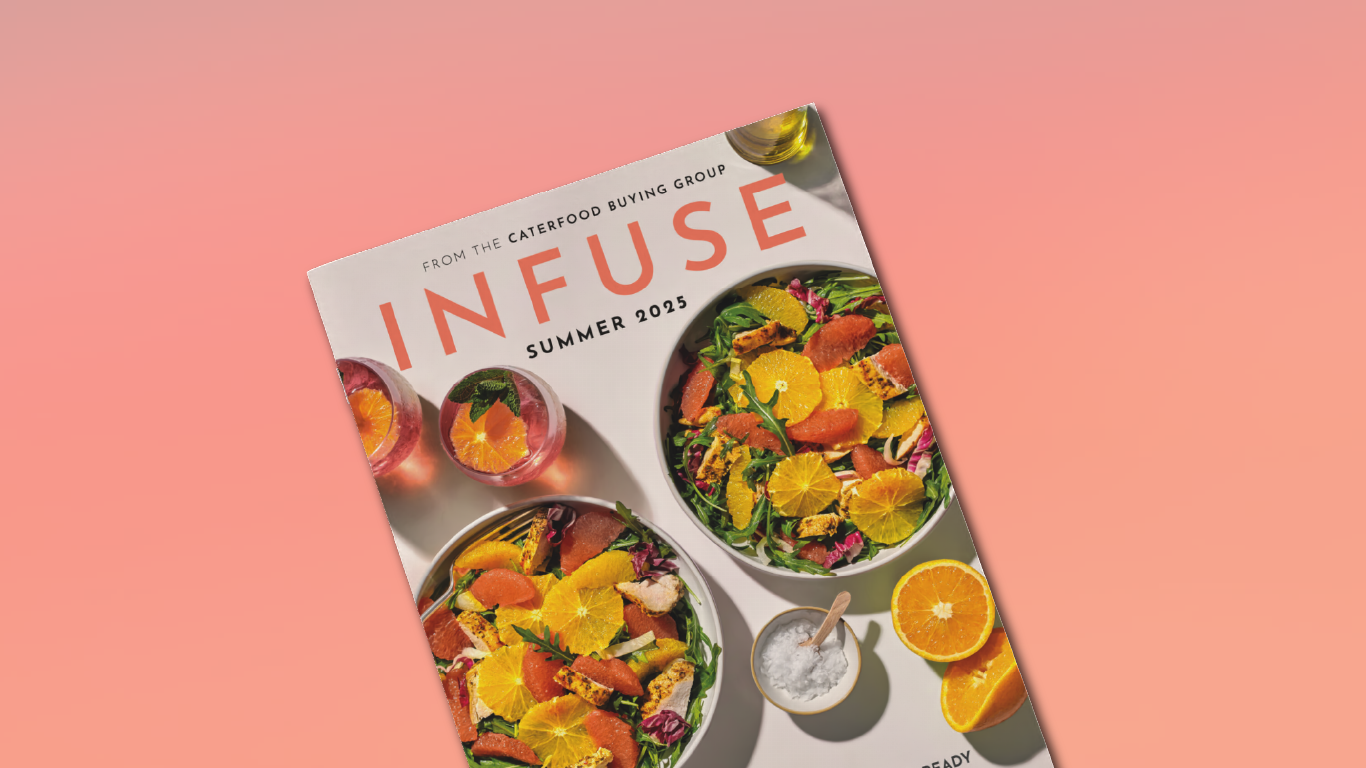 Cover image of Summer Infuse magazine 2025 from Caterfood Buying Group
