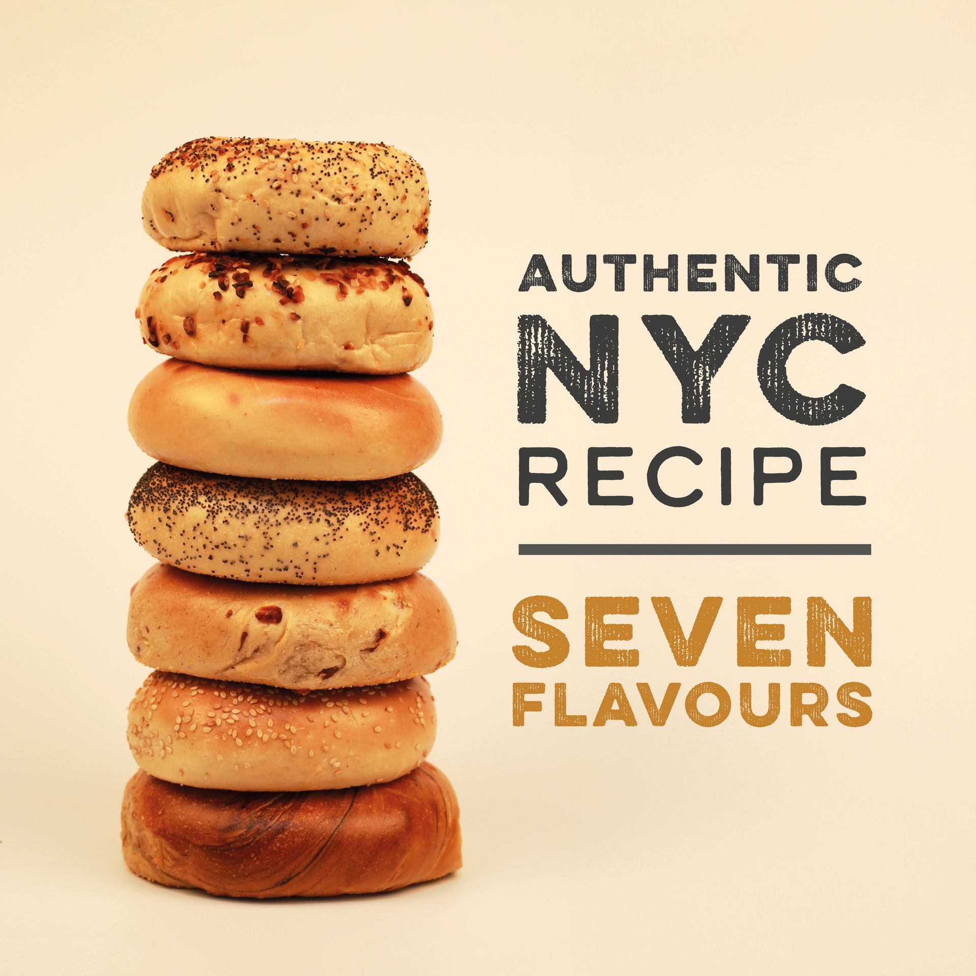 Picture of the new bagels, stacked on top of each other