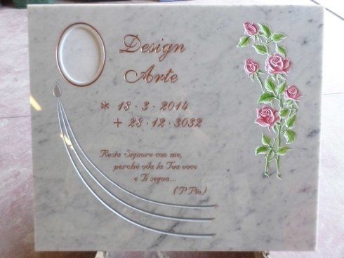 Incisione nome su marmo