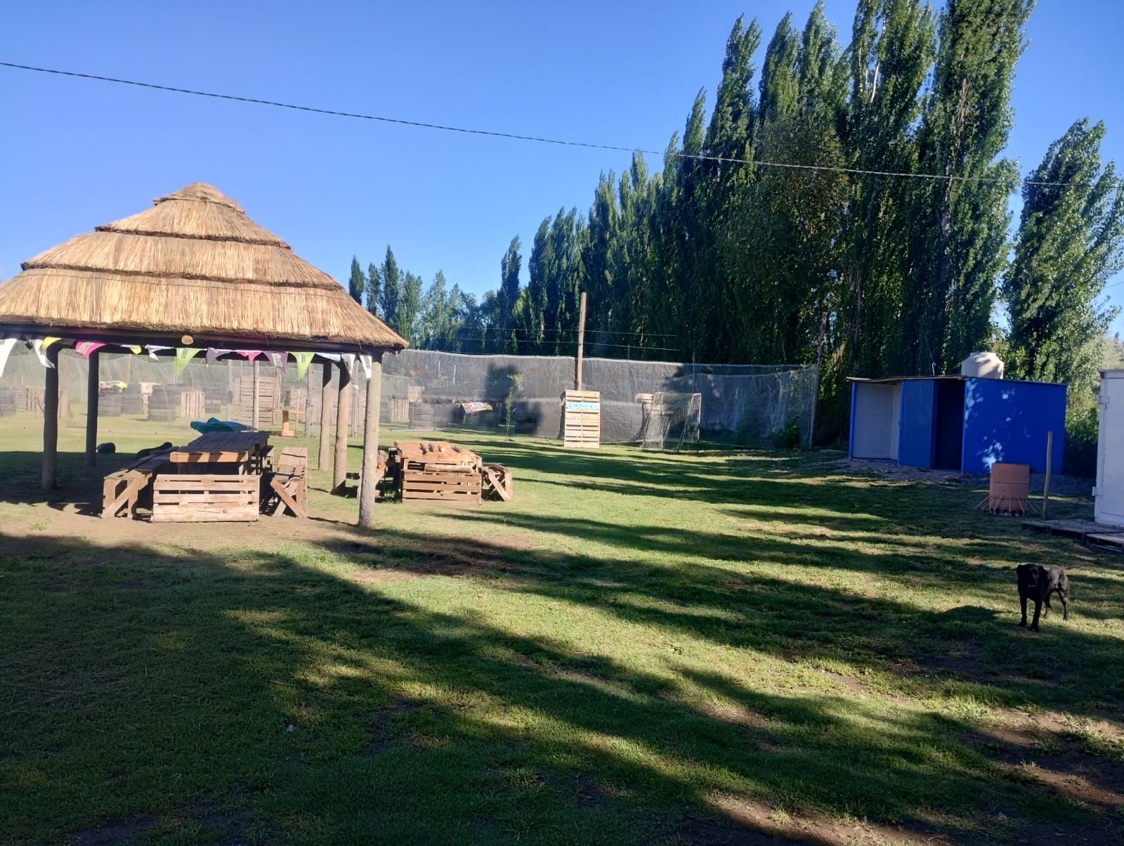 Un lago rodeado de montañas y árboles en un día soleado.