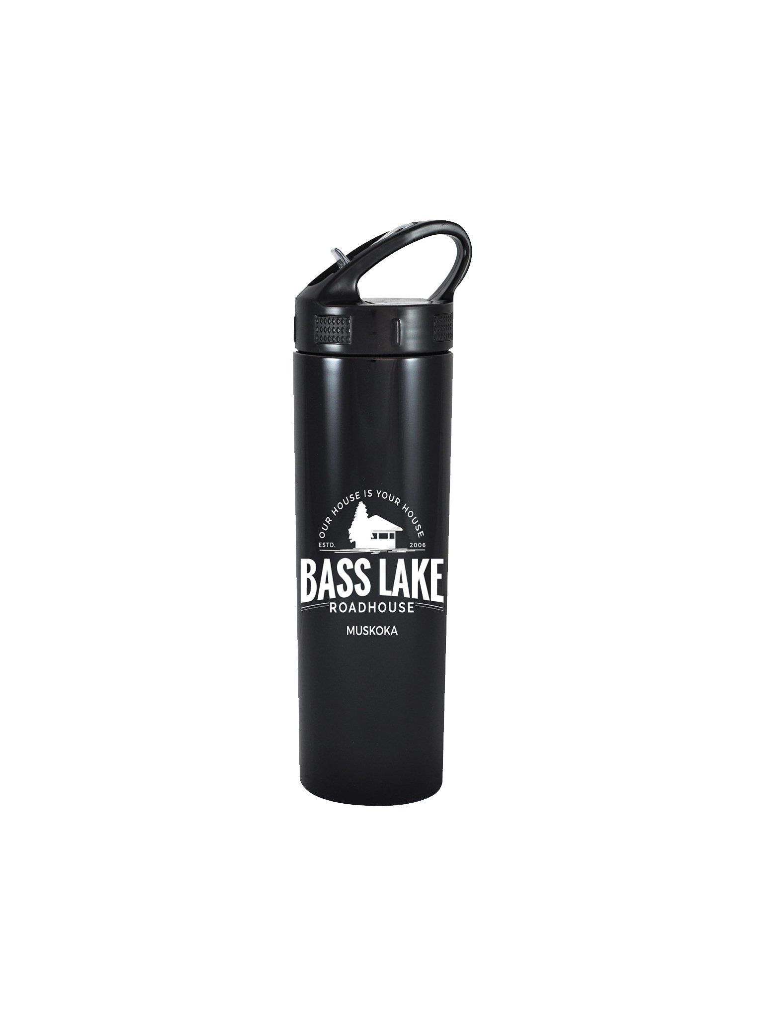 Bass Lake Roadhouse Water Bottle Sample