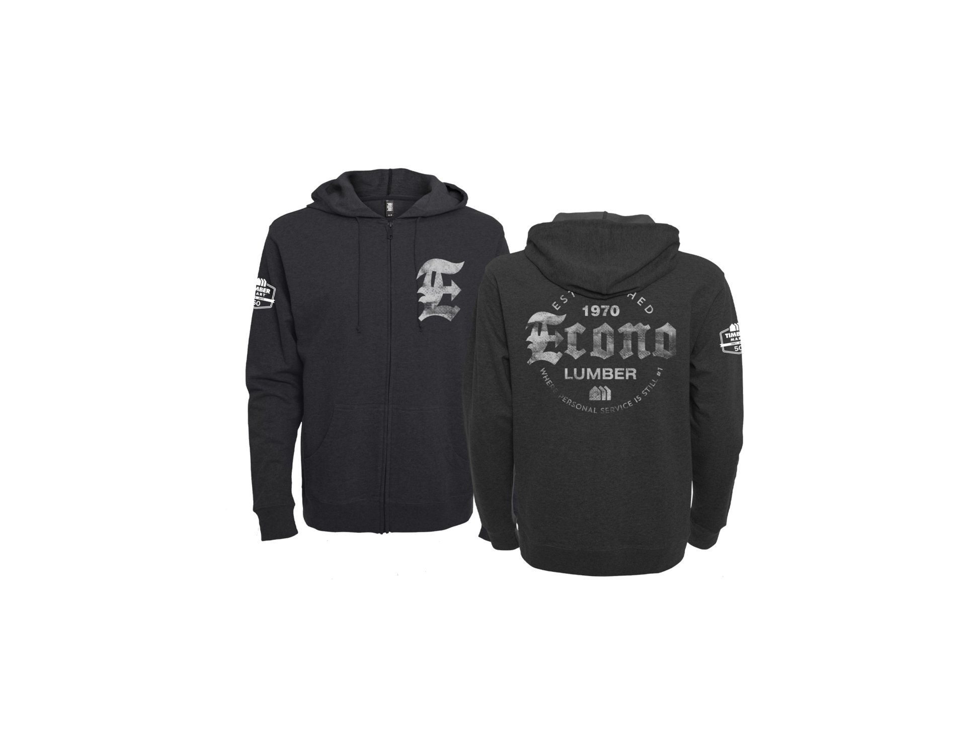 Econo Lumber Full-Zip Hoodie Sample