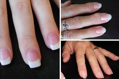 Manicured fingers