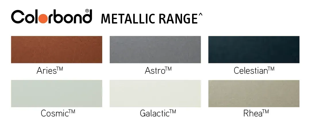 Colorbond Metallic Range — Hastings Garage Door Services in Port Macquarie