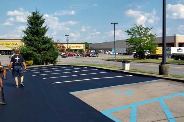 Mall Parking Lot Sealcoating