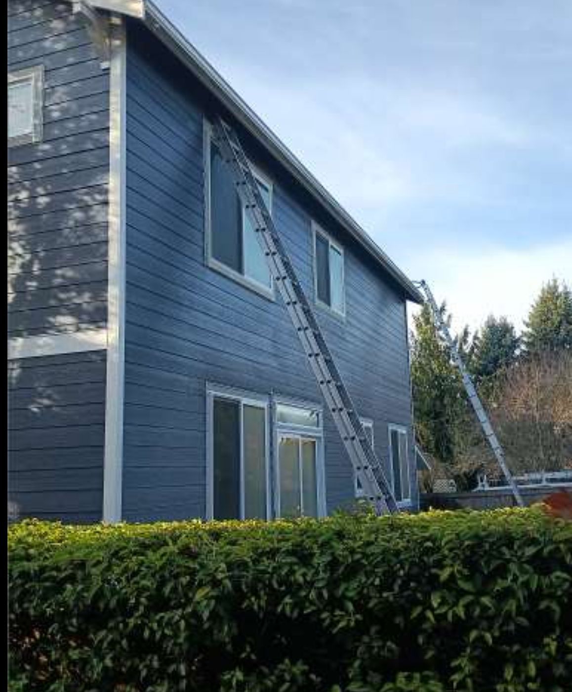 Ladder on the Side of the House — Lacey, WA — Seamless Gutters Troy Services LLC