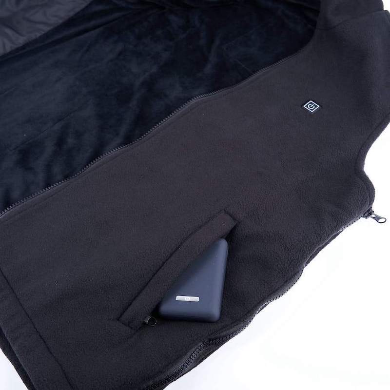 Gilet polaire sans manches chauffant