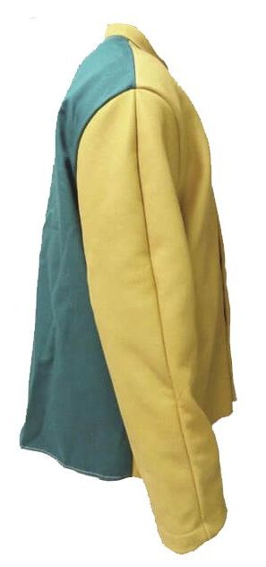 Blouson de soudeur en cuir fleur bovin et toile ignifugée