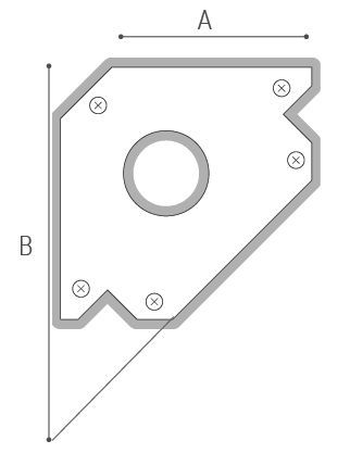 Équerre magnétique pour table de soudure schéma
