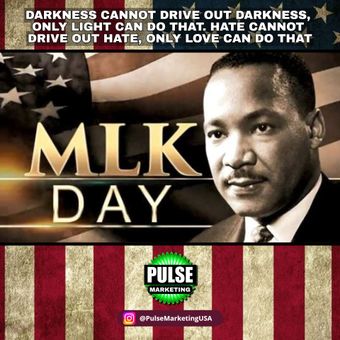 A poster for martin luther king jr. 's mlk day