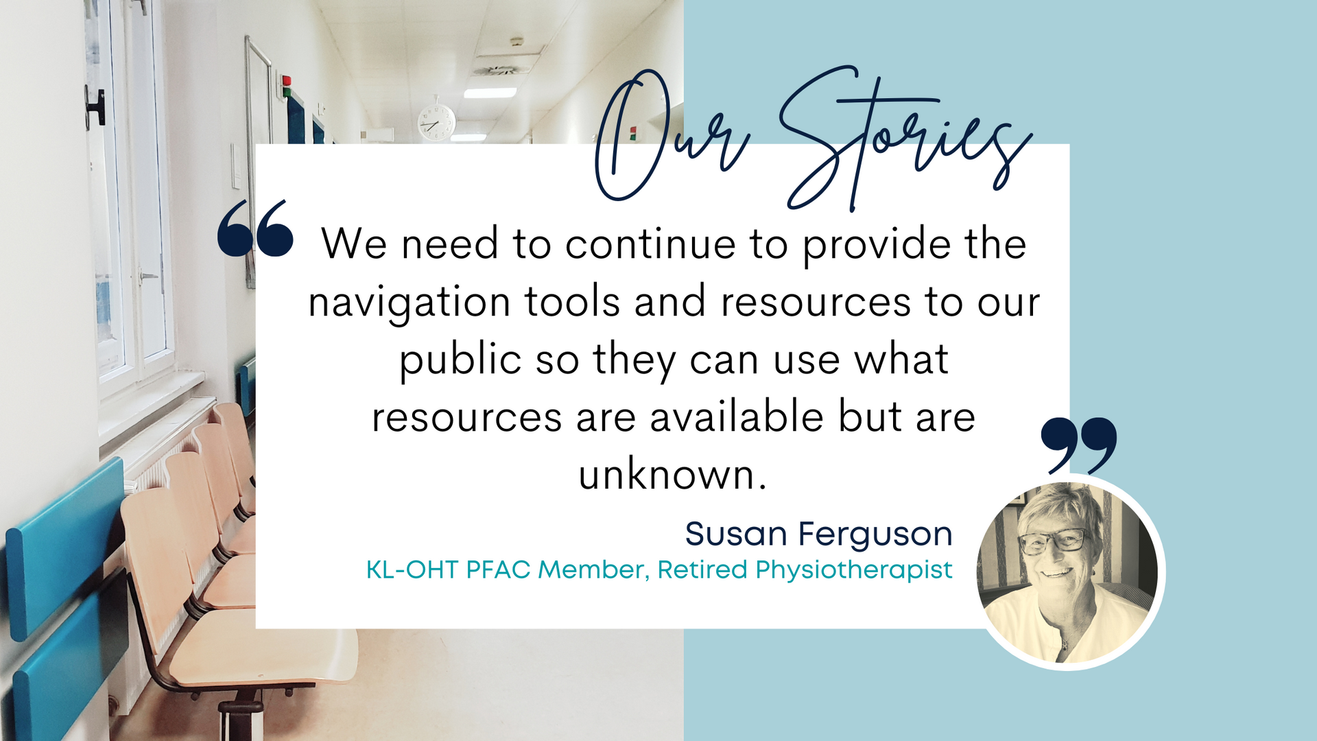 A quote from susan ferguson in a hospital waiting room