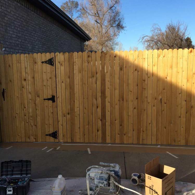 Wood Fence — Painting in Commerce City, CO