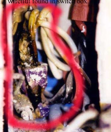 A picture of a switch box with a red circle around it