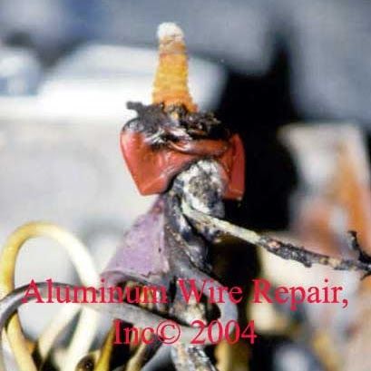 A picture of an aluminum wire repair in 2004